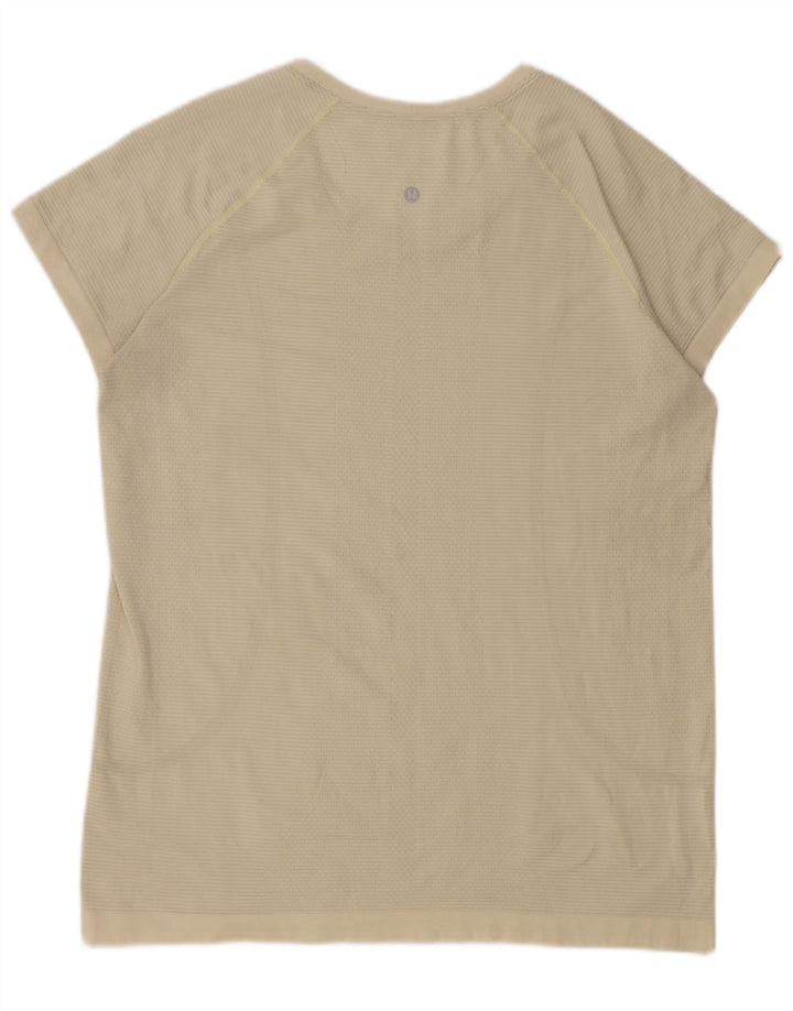 Lululemon Damen T-Shirt Top UK 16 Large Beige