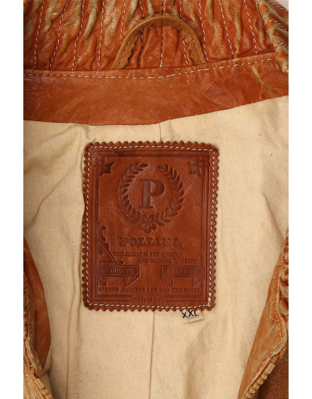 Pollini Herren Lederjacke UK 44 2XL Beige