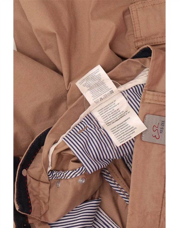 Yes Zee Herren Cargoshorts W33 Mittelbeige Baumwolle