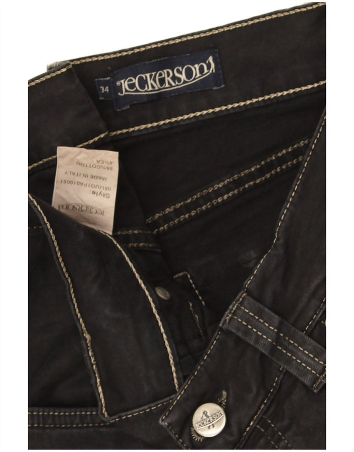 Jeckerson Herren Straight Jeans W34 L34 Graue Baumwolle