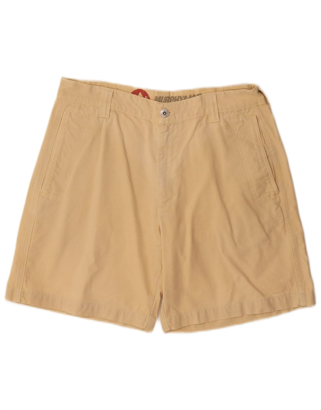 Murphy & Nye Herren Chino-Shorts W34 Large Beige Baumwolle