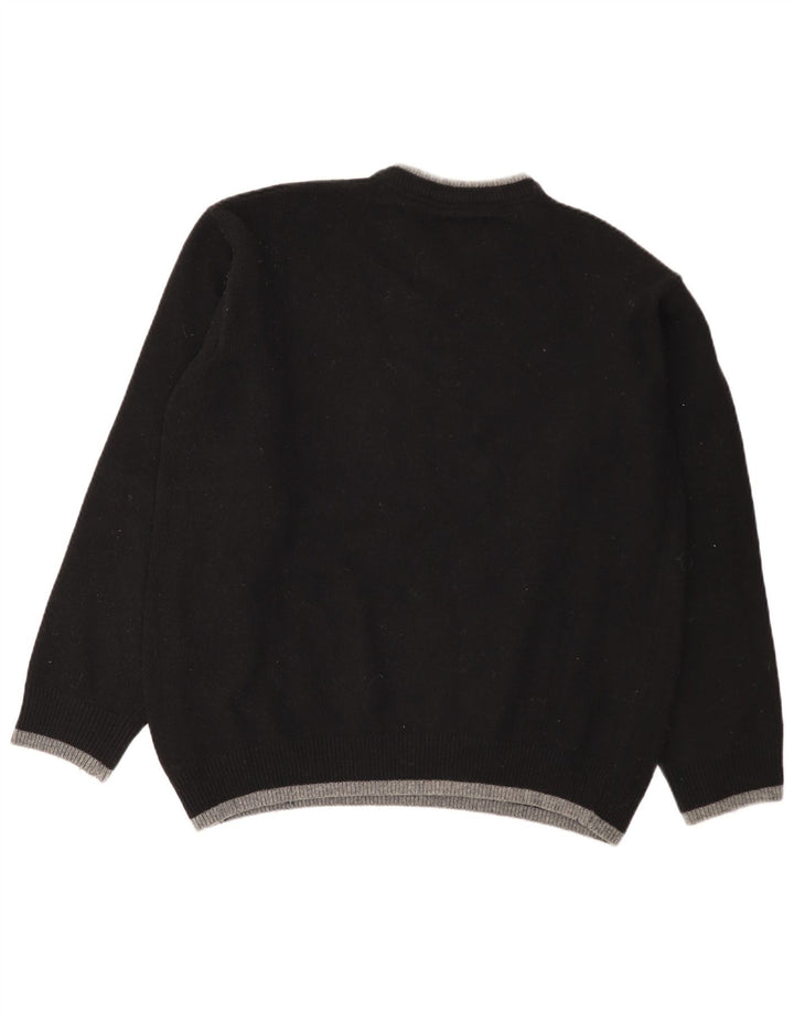 Lee Herren-Pullover mit V-Ausschnitt, 2XL, schwarz gestreift, Wolle