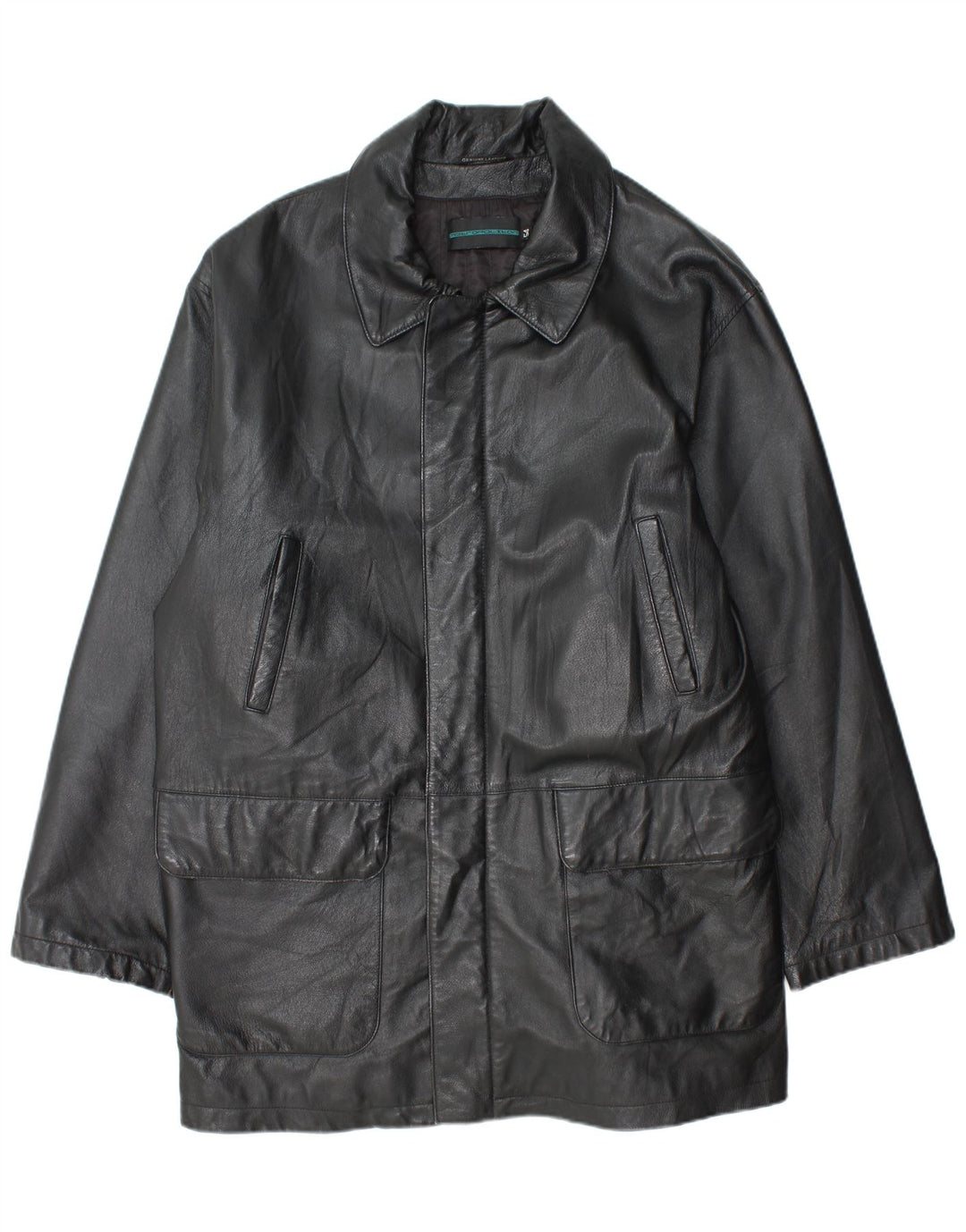 Metropolitan Herren Lederjacke EU 54 2XL Schwarzes Leder