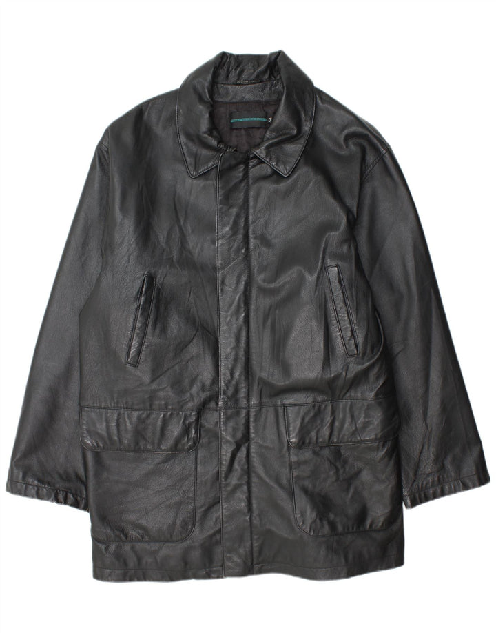 Metropolitan Herren Lederjacke EU 54 2XL Schwarzes Leder