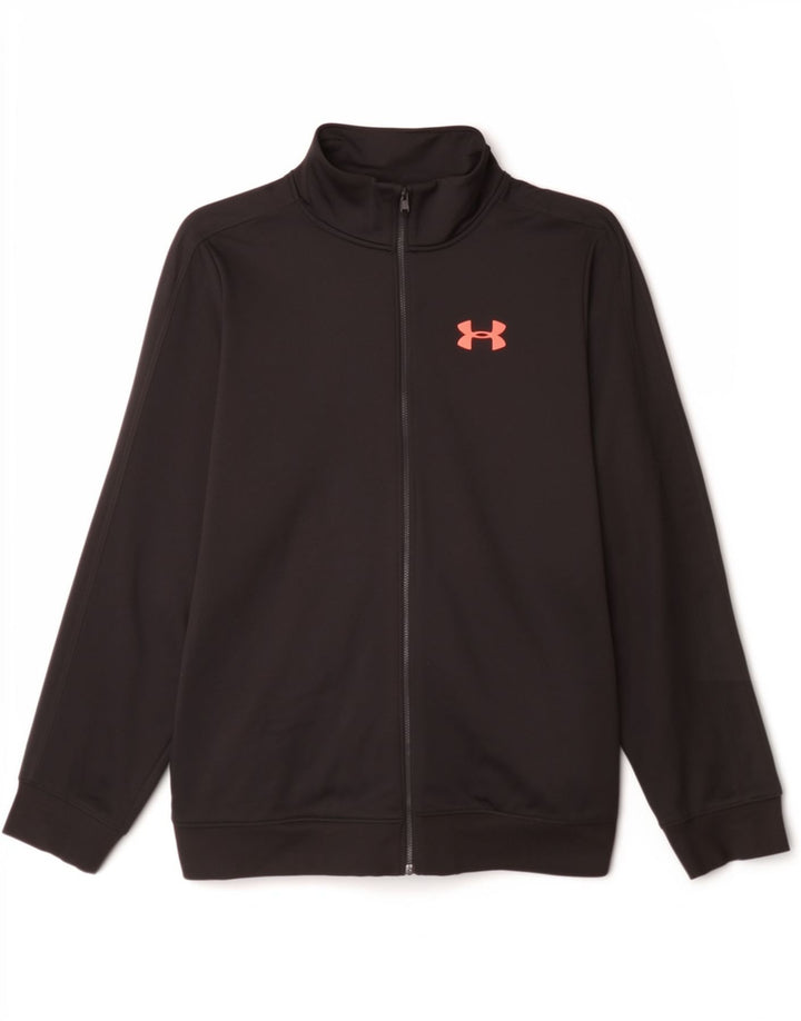 Under Armour Jungen-Trainingsanzug-Top-Jacke, 14–15 Jahre, XL, schwarzes Polyester