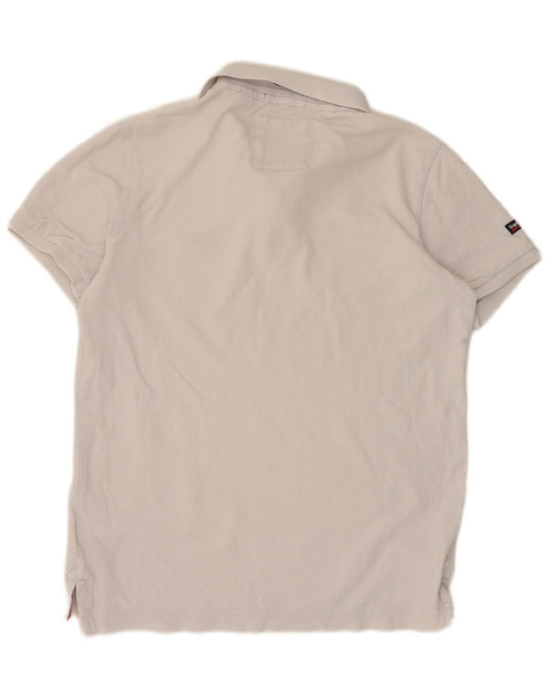 Superdry Herren-Poloshirt XL, weiße Baumwolle