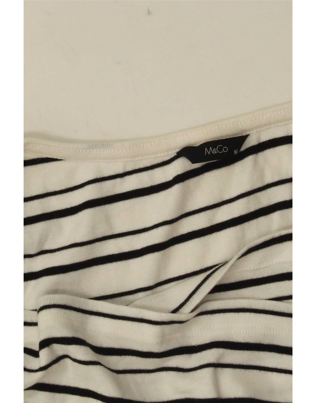 M&Co Damen-Trägershirt, UK-Größe 46, Größe L, weiß gestreift