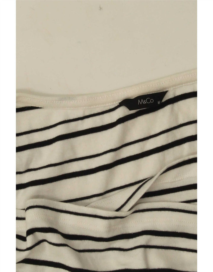 M&Co Damen-Trägershirt, UK-Größe 46, Größe L, weiß gestreift