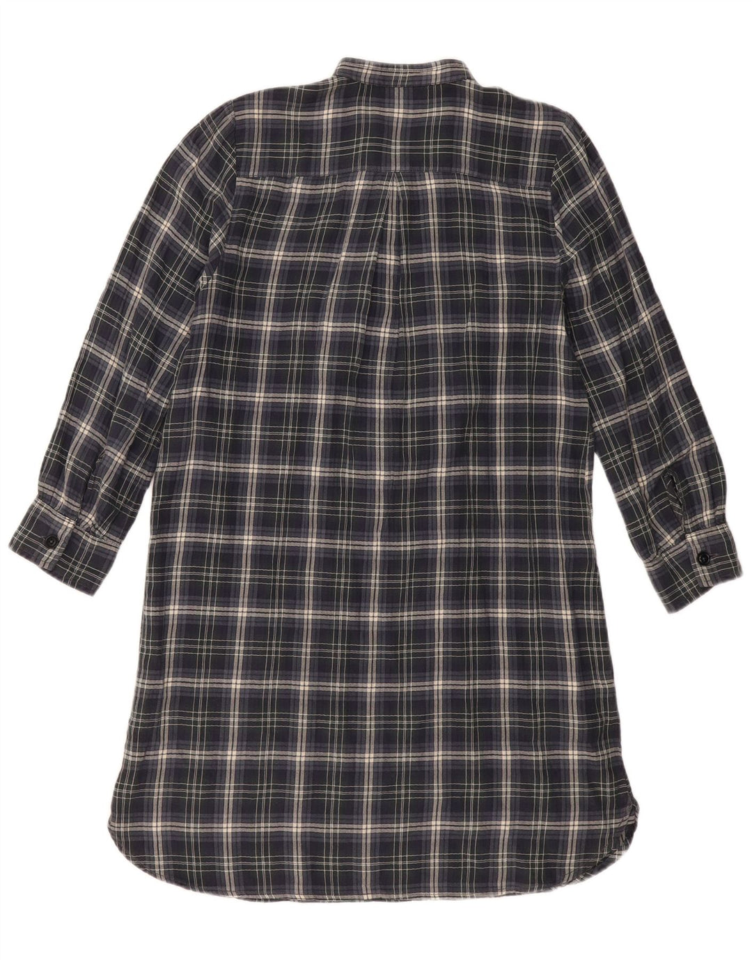 Polo Ralph Lauren Damen-Hemdkleid mit Rüschen vorne, mittleres Marineblau, kariert