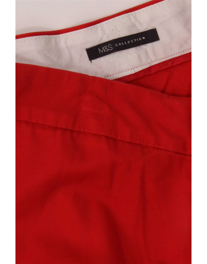 Marks & Spencer Damen Gerade Caprihose W34 L22 Rot