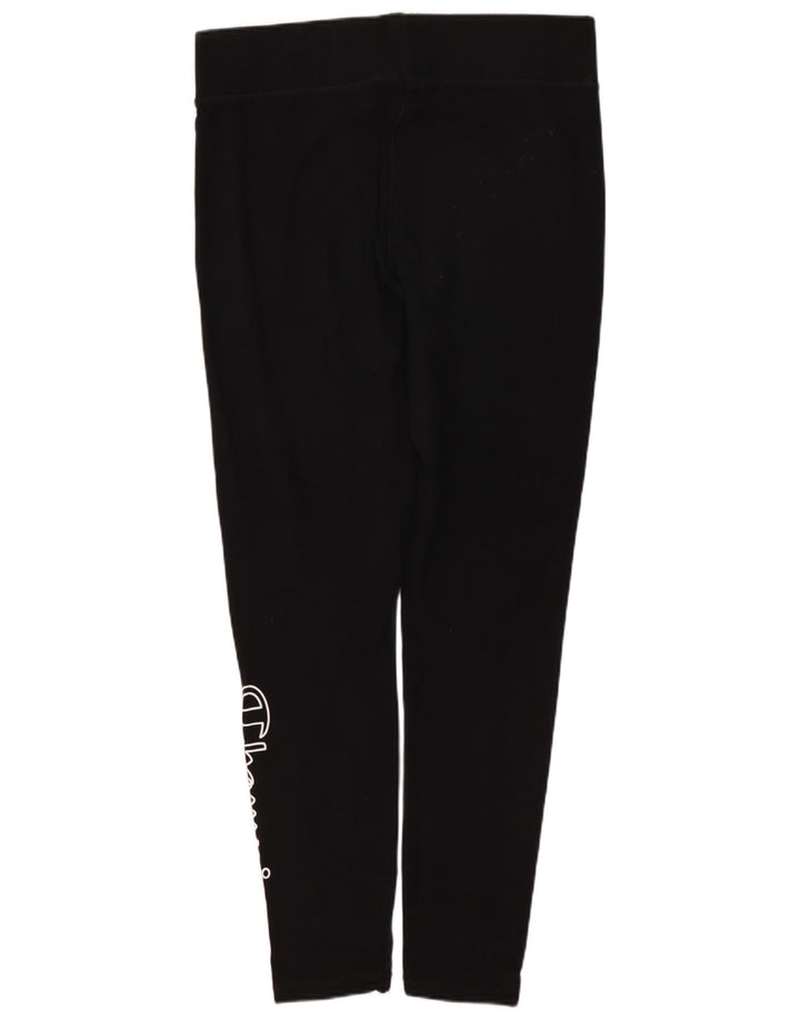 CHAMPION Grafik-Leggings für Damen, UK 14, Größe L, Schwarz, Baumwolle