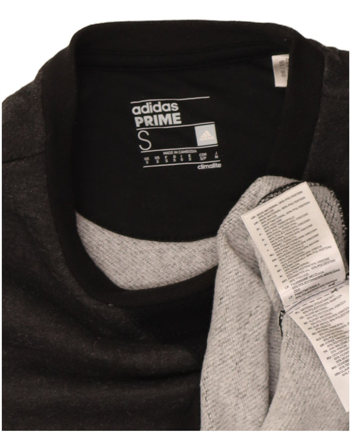 Adidas Herren Climalite Graphic Sweatshirt Pullover Small Grau Farbblock