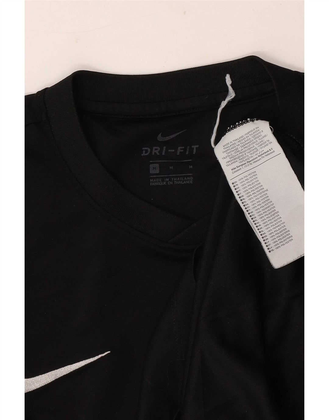 Nike Herren Dri Fit T-Shirt Top Medium Schwarz Polyester