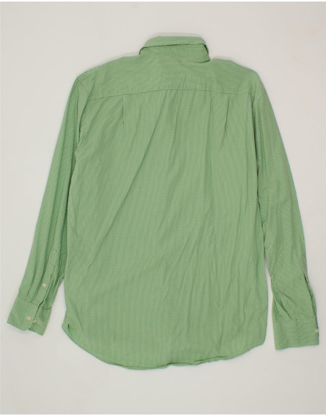 IZOD Mens Shirt Medium Green Gingham Vintage Izod and Second-Hand Izod from Messina Hembry 