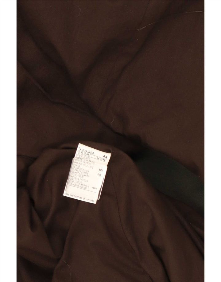 Benetton Damen-Militärmantel IT 44 mittelgrüne Wolle