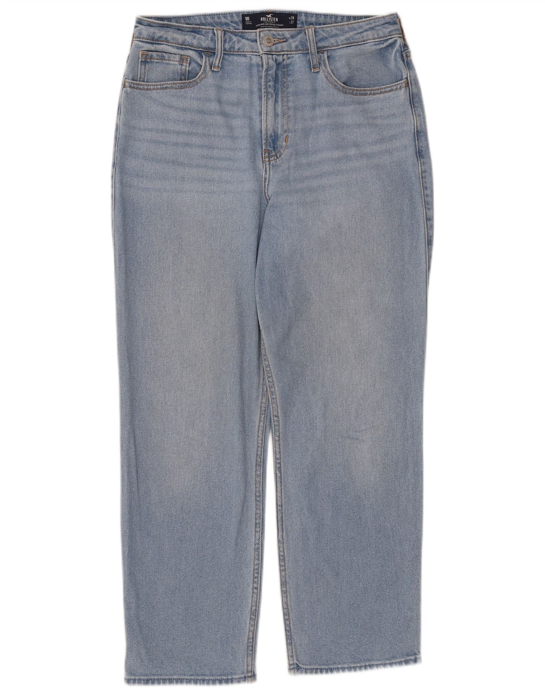 SUPERDRY Damen Straight Jeans W29 L27 Blaue Baumwolle
