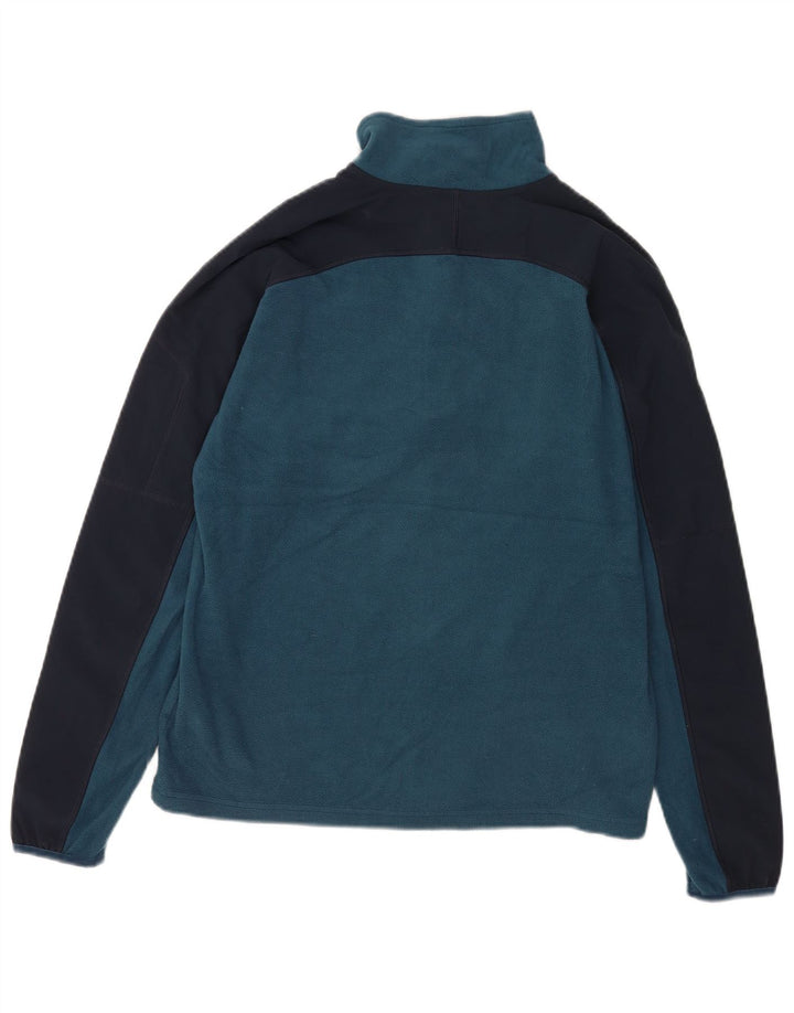 The North Face Herren-Fleecepullover mit Reißverschluss am Hals, kleines blaues Farbblock-Polyester
