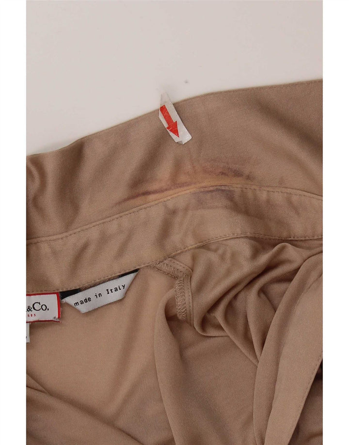 Max & Co. Damen Langarm-Poloshirt UK 12 Medium Beige