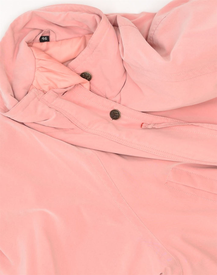 VINTAGE Womens Oversized Windbreaker Jacket IT 46 Large Pink Viscose | Vintage Vintage | Thrift | Second-Hand Vintage | Used Clothing | Messina Hembry 