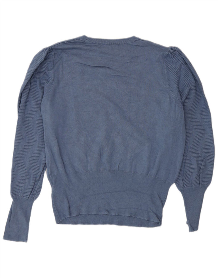 Marks & Spencer Damen-Pullover mit Rundhalsausschnitt, Gr. 40, Größe L, Blau