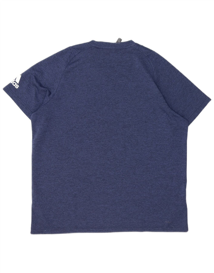 Adidas Herren T-Shirt Top XL Marineblau Polyester