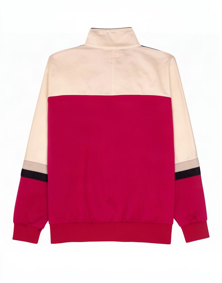 Asics Damen Grafik-Trainingsanzug-Top-Jacke IT 48 XL Rosa Farbblock