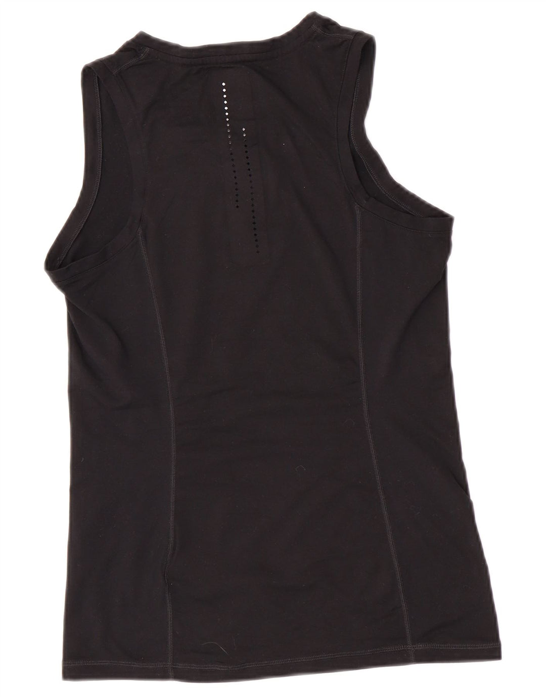 Nike Damen Dri Fit Grafik-Weste-Oberteil UK 12 Mittelschwarzes Polyester