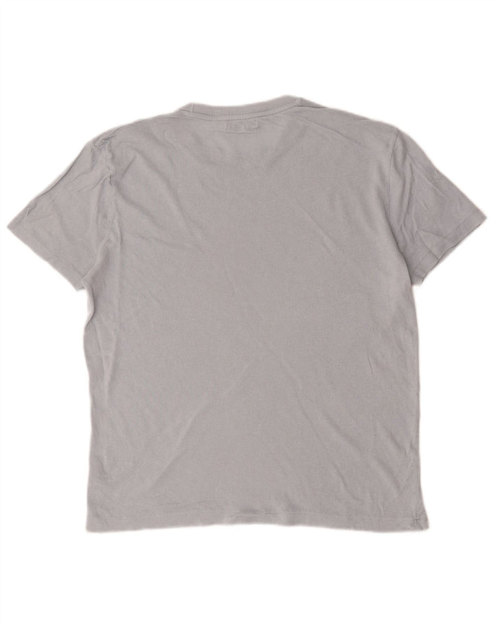 Zara Herren T-Shirt Top mittelgraue Baumwolle