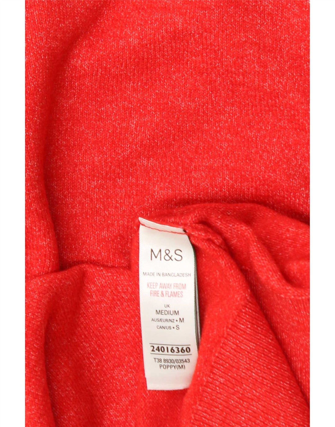 Marks & Spencer Rollkragenpullover für Damen, UK 14, Mittelorange