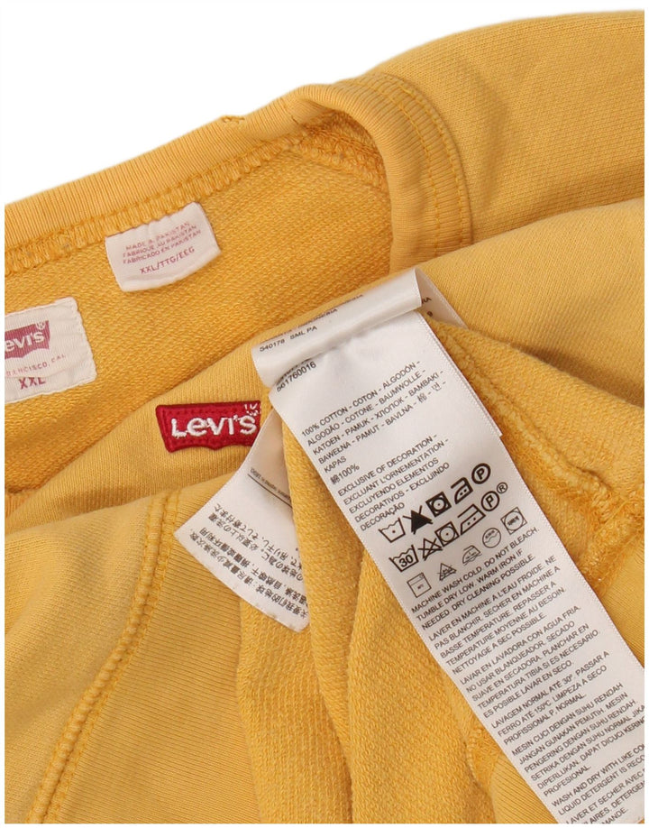 Levi's Damen-Sweatshirt in Übergröße, Größe UK 20 2XL, gelbe Baumwolle