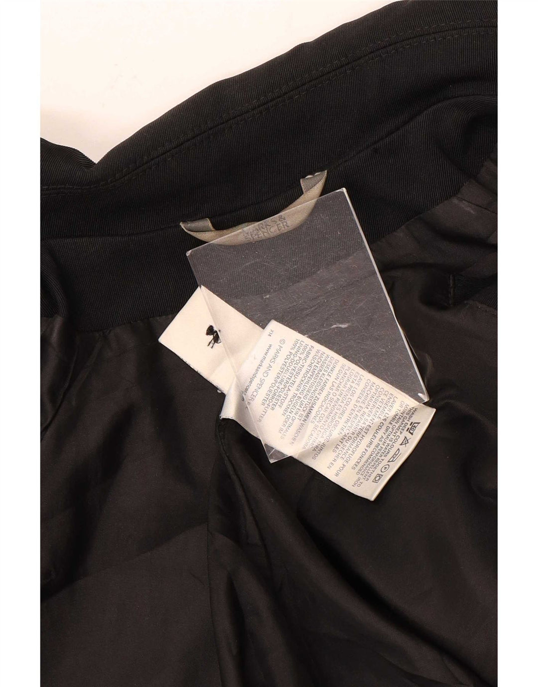 Marks & Spencer Damenmantel UK 12 Mittelschwarzes Polyester