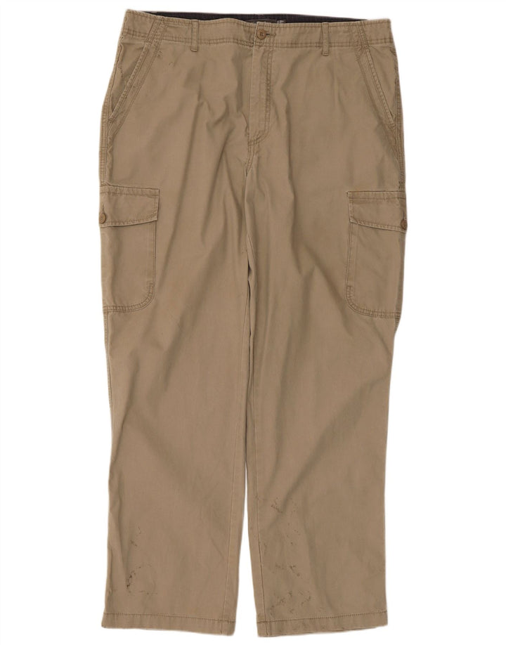 Gerade Herren-Cargohose von Marks & Spencer, W38, L31, Beige, Baumwolle