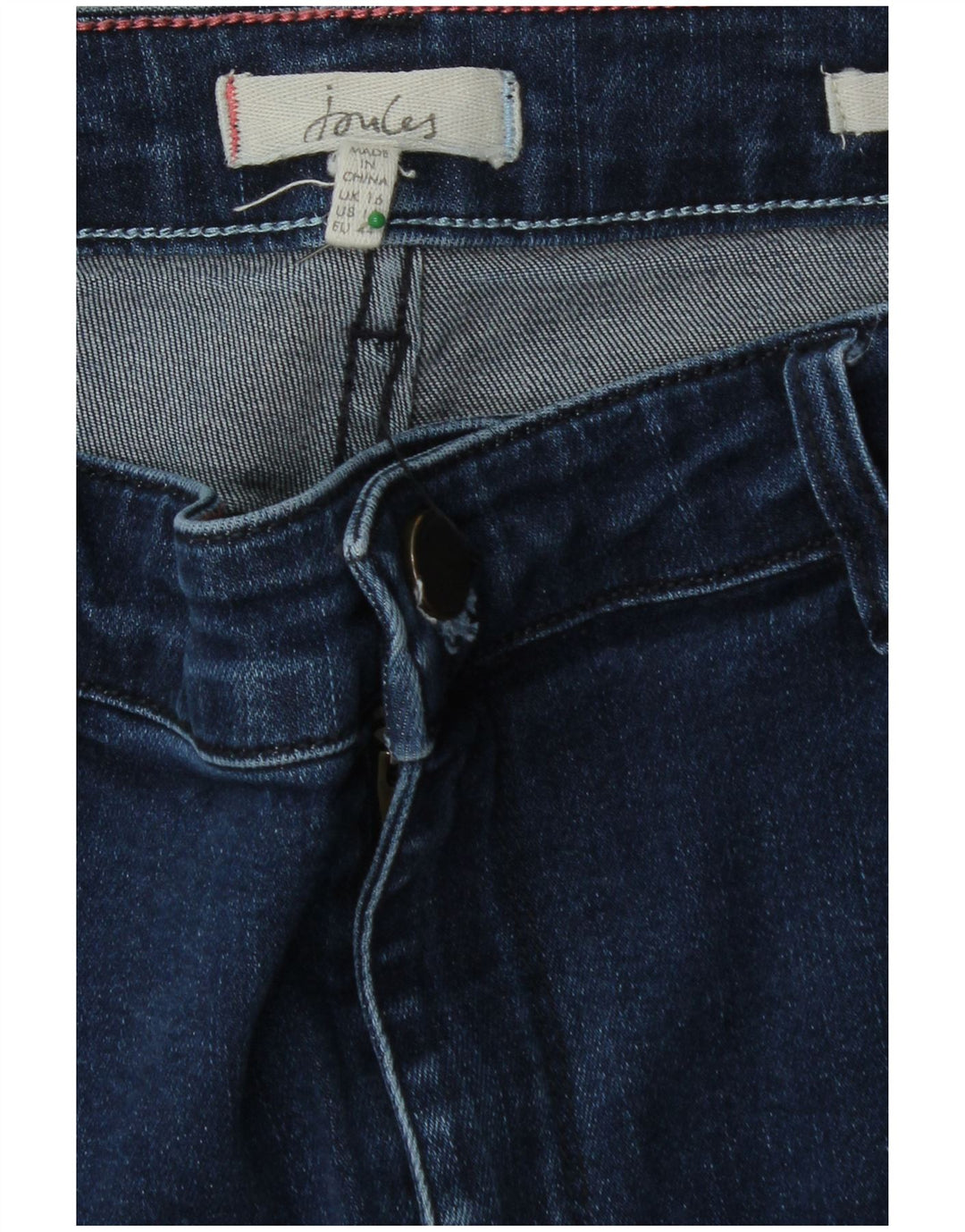 JOULES Damen Skinny Jeans UK 16 Large W32 L29 Blaue Baumwolle