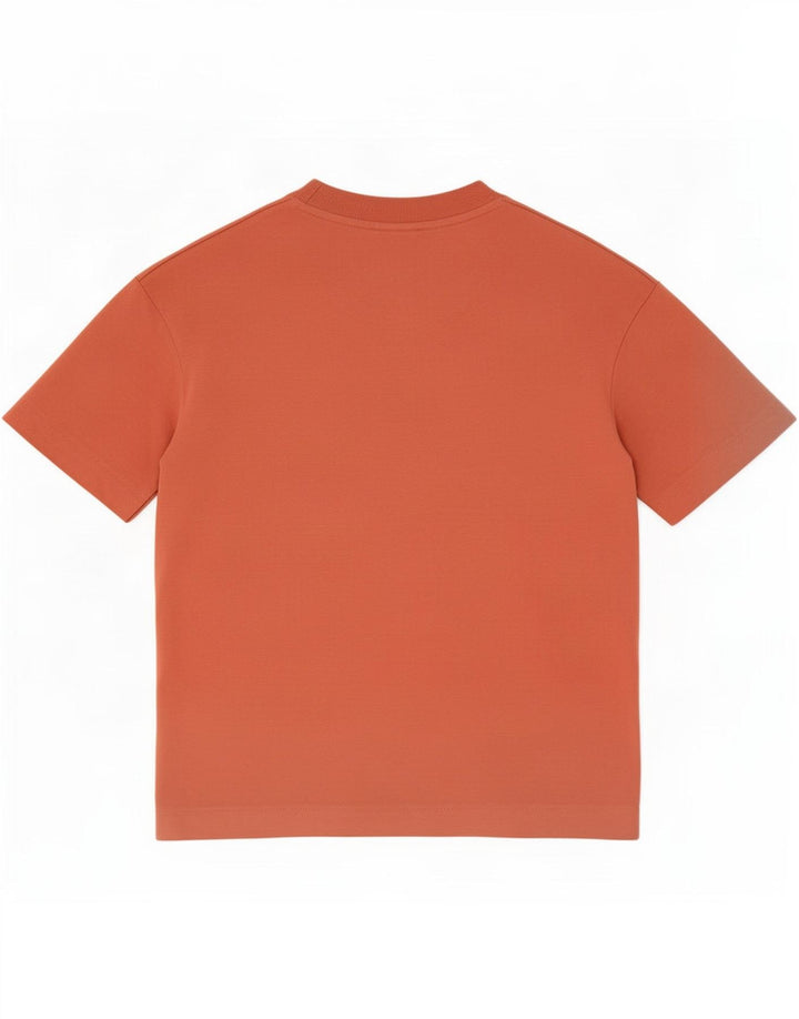 Zara Herren T-Shirt Top Mittelorange Baumwolle