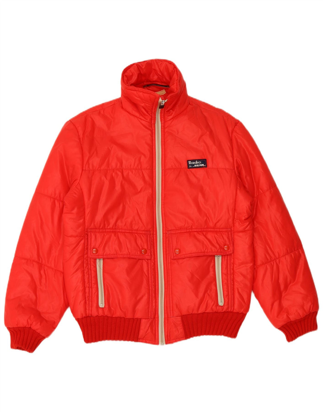 RADICI Herren-Jacke mit Kapuze, IT 48, mittelrot, Polyamid