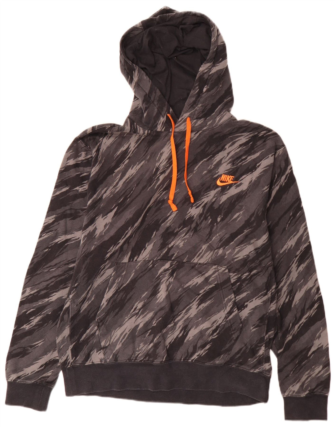 Nike Herren Kapuzenpullover aus mittelgrauer Camouflage-Baumwolle