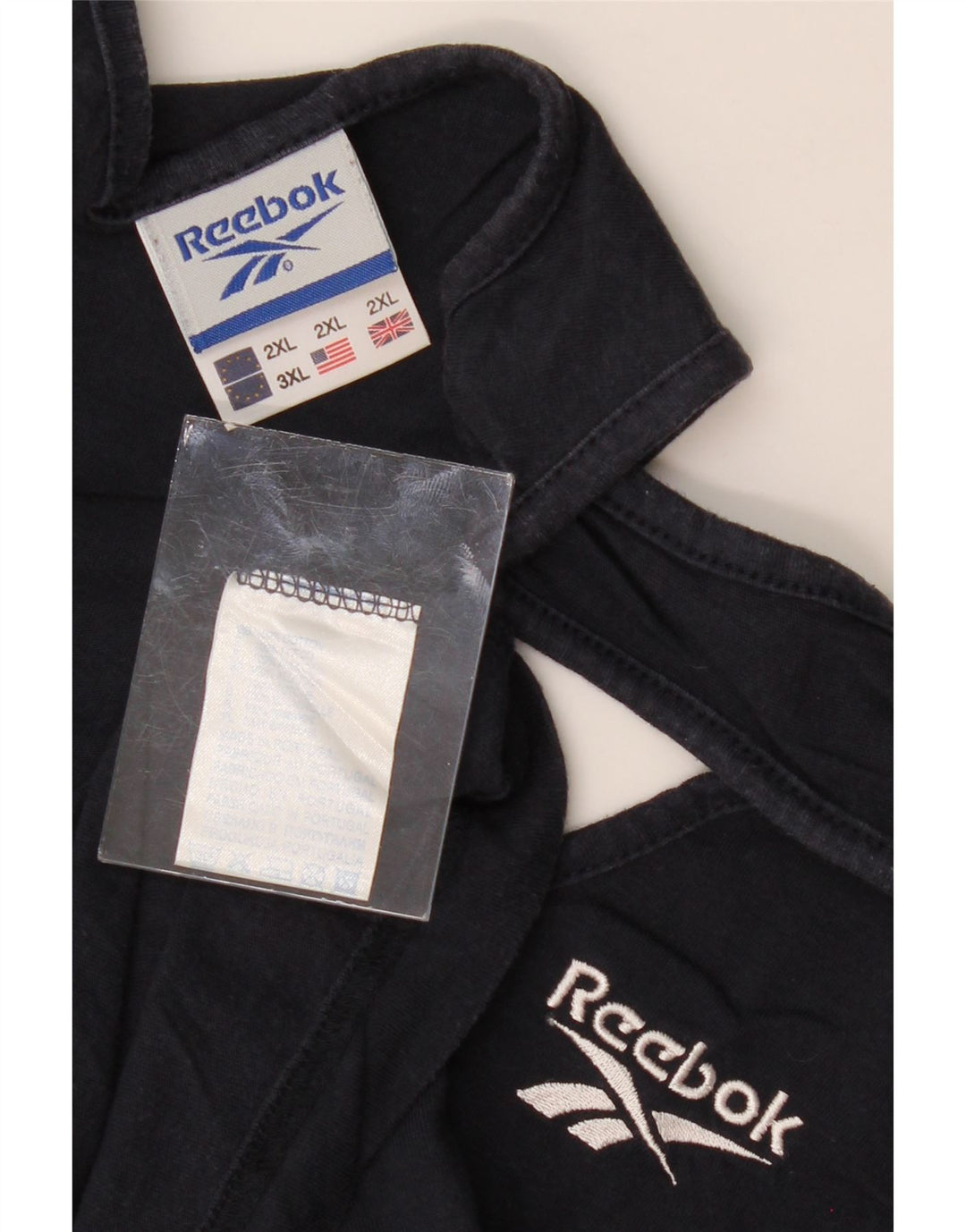 REEBOK Womens Vest Top UK 20 2XL Navy Blue Cotton Vintage Reebok and Second-Hand Reebok from Messina Hembry 