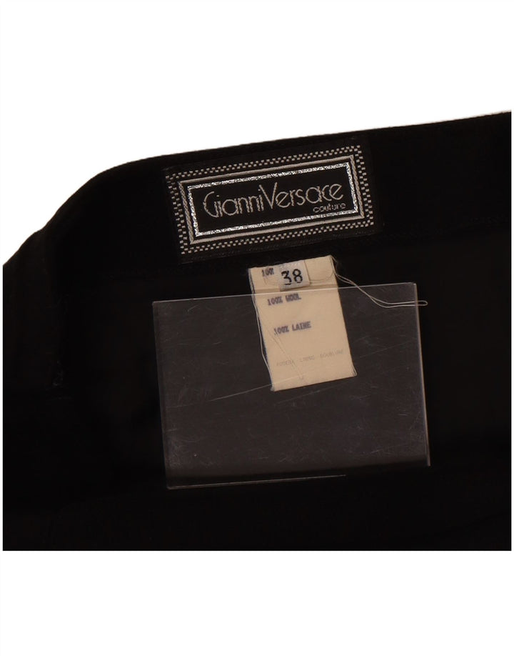 Gianni Versace Damen Bleistiftrock IT 38 XS W26 Schwarze Wolle