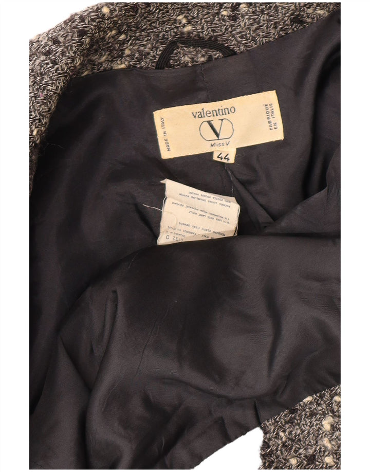 VALENTINO Damen Zweireiher-Blazer IT 44 Mittelgrau meliert