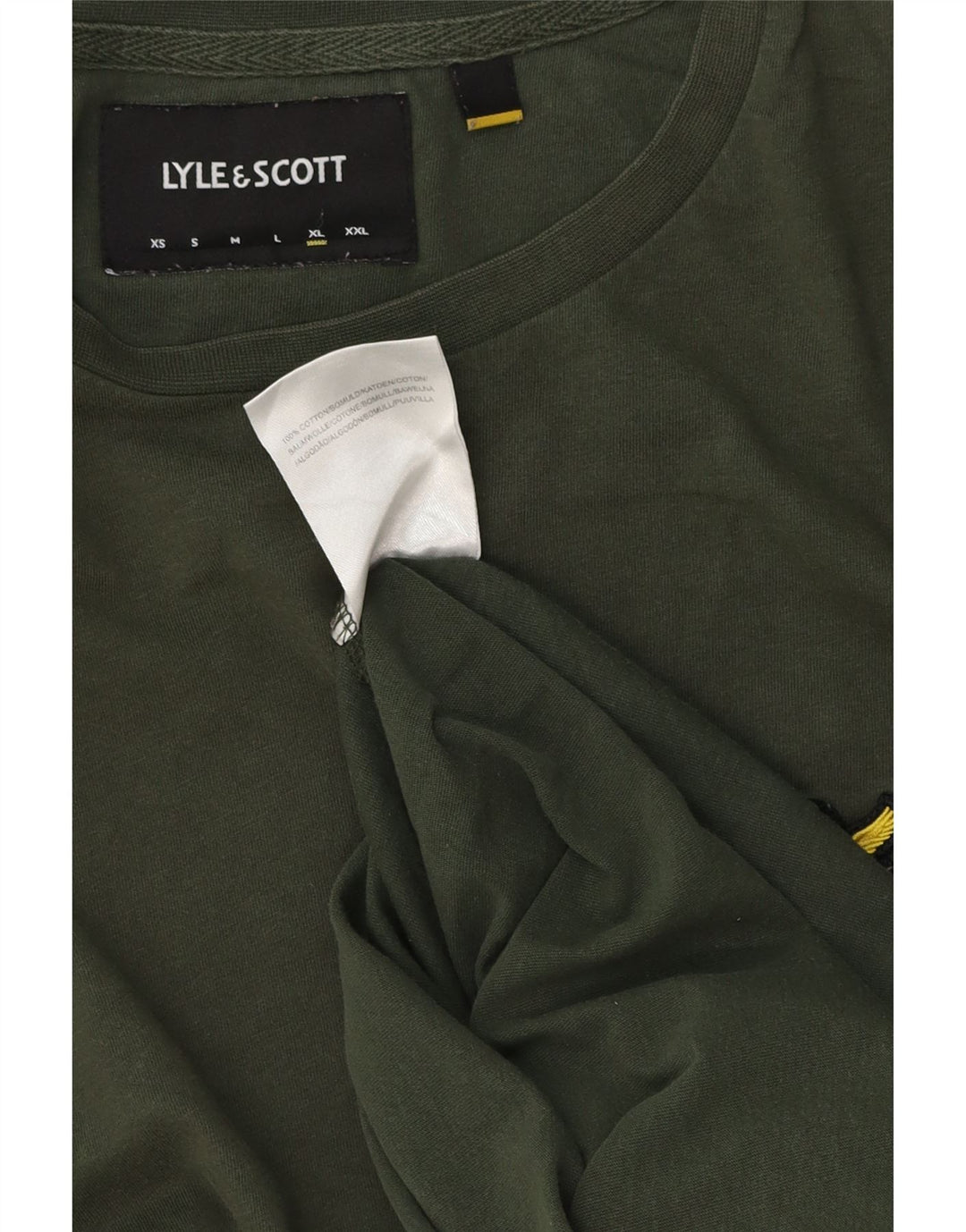 Lyle & Scott Herren T-Shirt Top XL Khaki Baumwolle