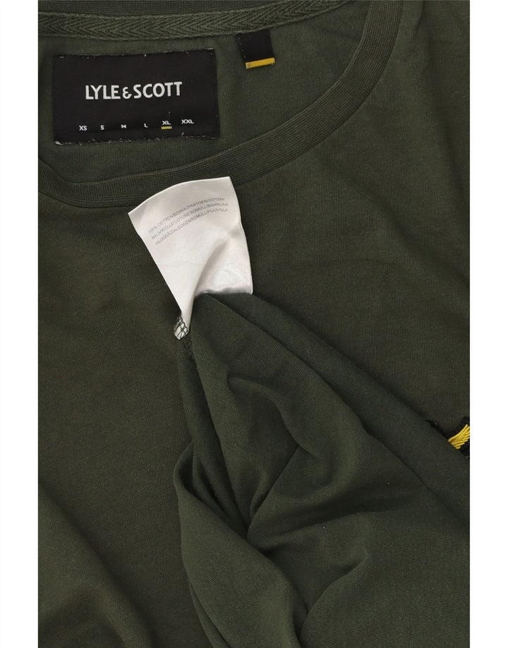 Lyle & Scott Herren T-Shirt Top XL Khaki Baumwolle