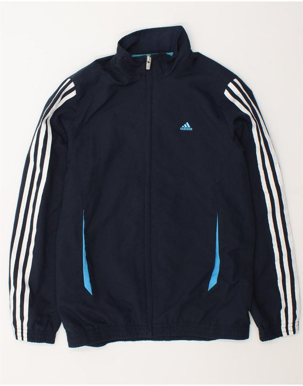 Adidas Jungen Grafik-Trainingsanzug-Top-Jacke, 13–14 Jahre, Marineblau, Farbblock
