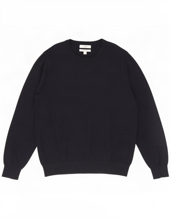 Marks & Spencer Herren-Pullover mit Rundhalsausschnitt, 2XL, marineblaue Baumwolle