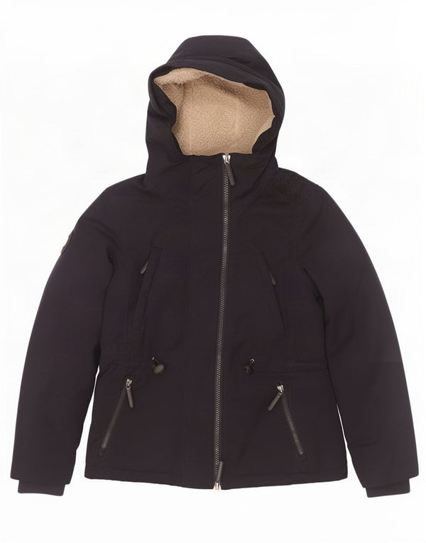 Superdry Damen Windparka Hooded Windjacke UK 14 Medium Marineblau