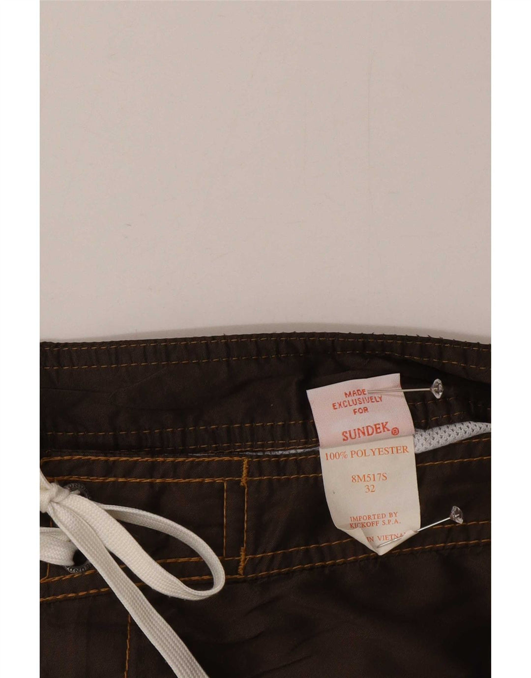 Sundek Herren-Badeshorts aus mittelbraunem Polyester