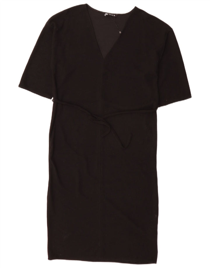 Übergroßes Maxikleid für Damen von Zara, Gr. 10, Größe S, Schwarz, Polyester