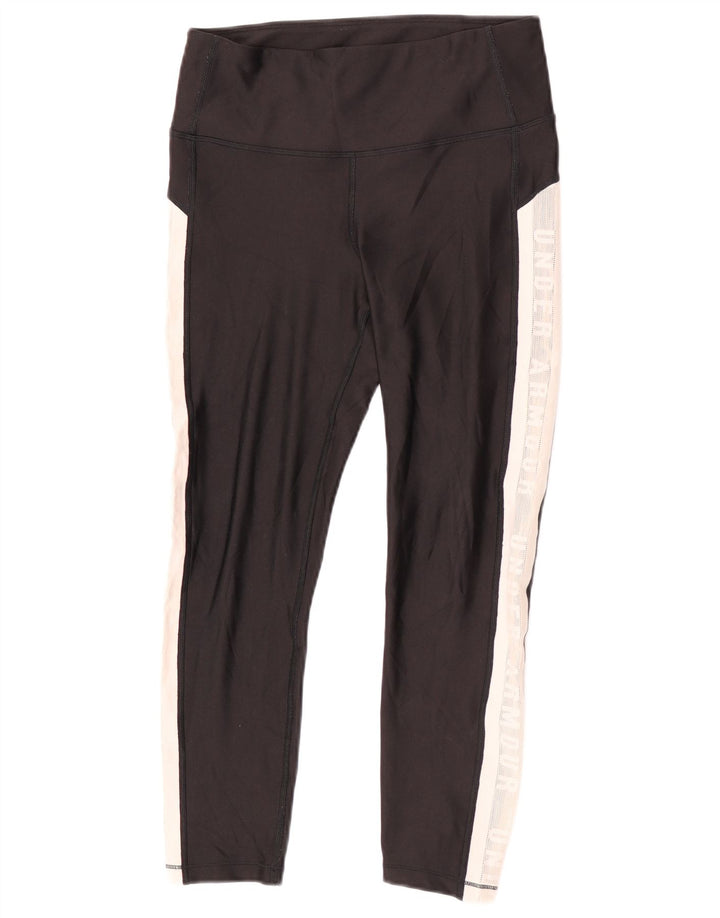 Under Armour Damen Capri-Leggings mit Grafik, UK 12, Mittelschwarz, Farbblock