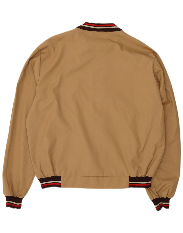 VINTAGE Herren Bomberjacke IT 48 Mittelbeige Baumwolle