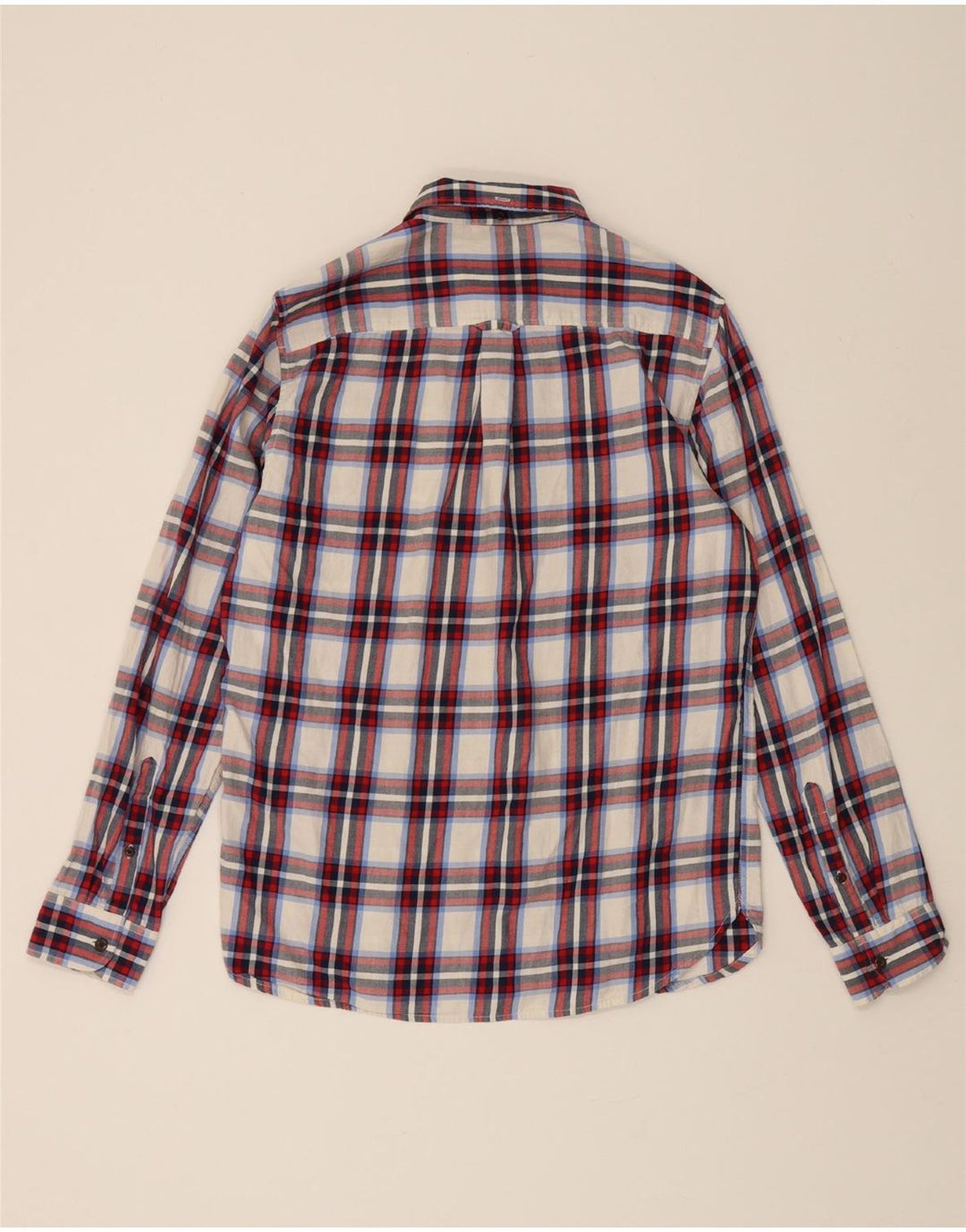 SUPERDRY Mens Flannel Shirt Medium Red Check Cotton Vintage Superdry and Second-Hand Superdry from Messina Hembry 