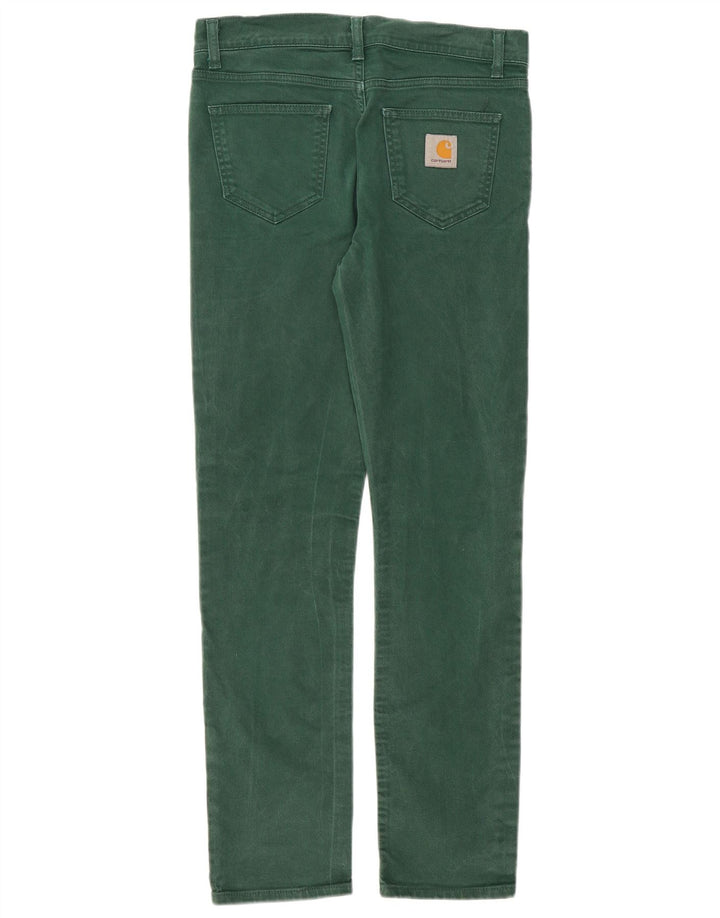 Carhartt Herren Slim Jeans W30 L32 Grüne Baumwolle